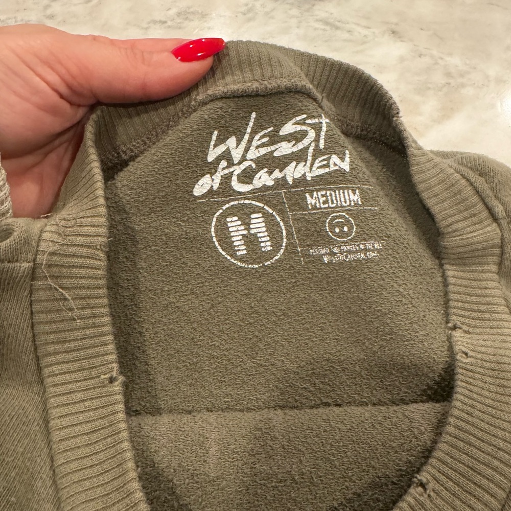Olive Green Graphic Sweatshirt - Picture 5 of 7
